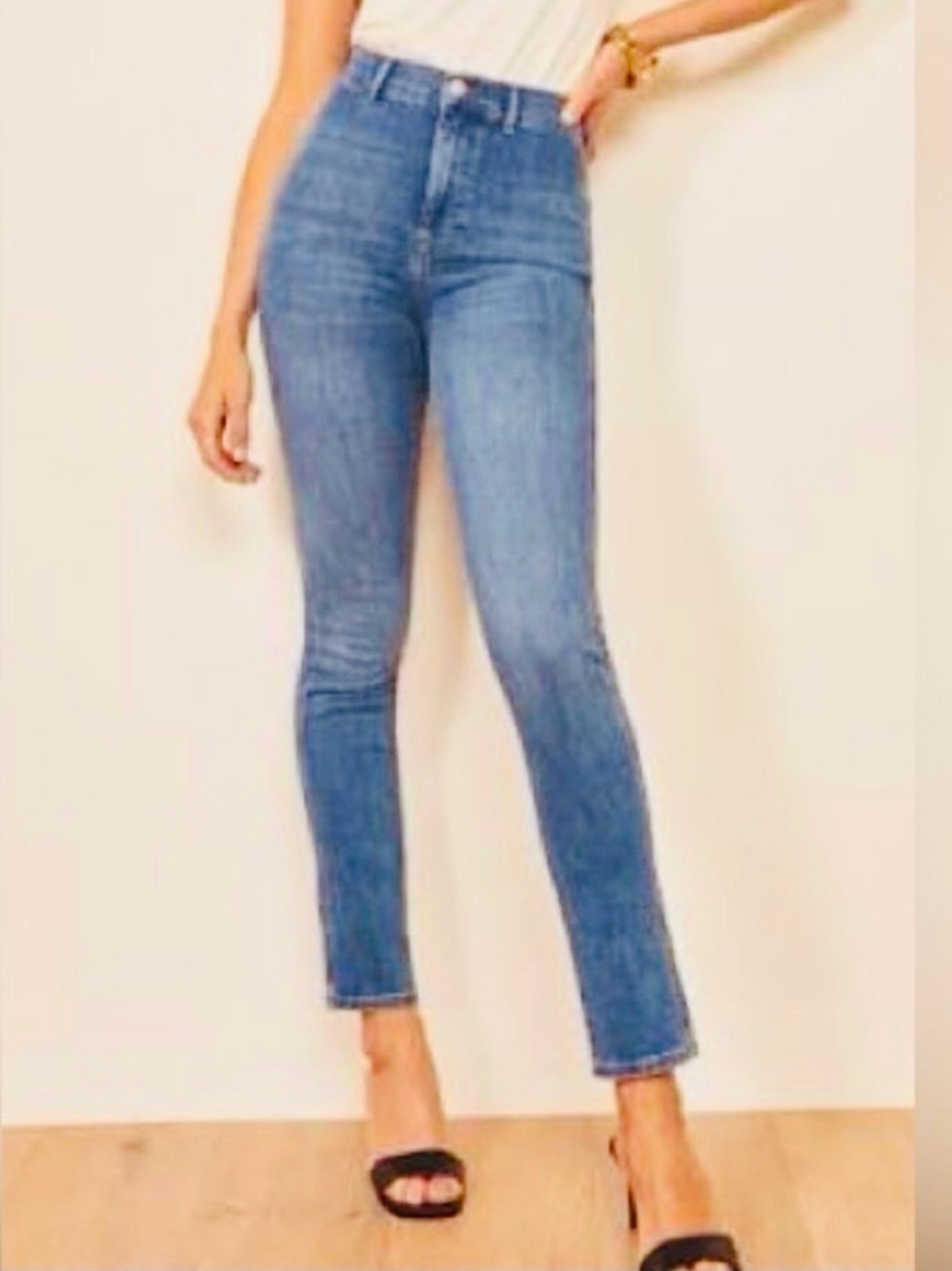 Reformation- May skinny High Waist Jeans- size 25-EUC-Blue